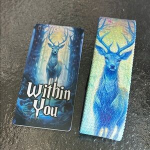 Blue Deer Patterned Wristband